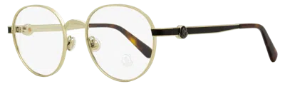 Moncler Ml5179 Round Metal Eyeglasses In Gold