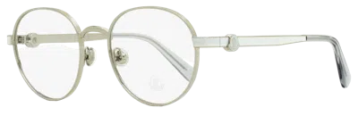 Moncler Ml5179 Round Metal Eyeglasses In Palladium