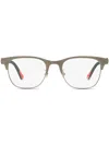 Moncler Ml5193h Rectangle-frame Glasses In Silber