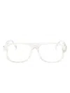 Moncler Ml5198 001 Square Glasses In 060