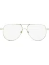 Moncler Ml5202 Pilot-frame Glasses In Gold