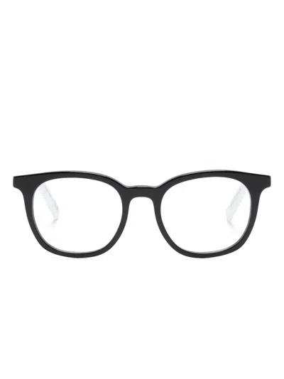 Moncler Ml5207 Two-tone Square-frame Glasses In Black