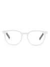 Moncler Ml5207 Two-tone Square-frame Glasses In 021