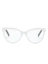 Moncler Ml5208 021 Cat-eye Glasses In White