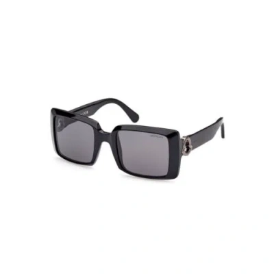 Pre-owned Moncler Mo-21747 Women Black Sunglasses Pantografato Square Full Rim Eyeglasses In Gray