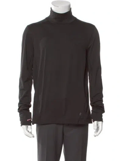 Pre-owned Moncler Mock Neck Long Sleeve Sweatshirt In Gray