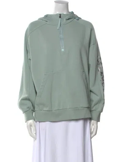 Pre-owned Moncler Mock Neck Long Sleeve Sweatshirt In Green