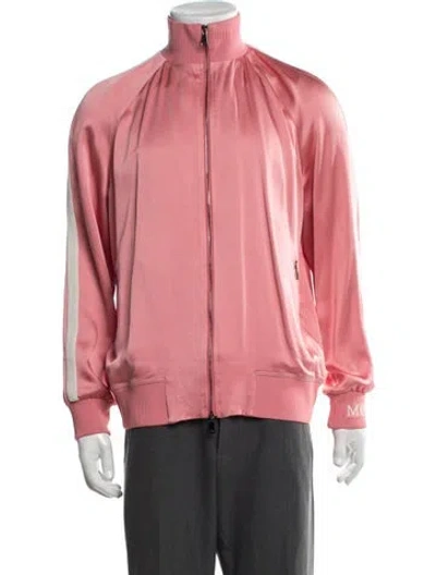 Pre-owned Moncler Mock Neck Long Sleeve Sweatshirt In Pink