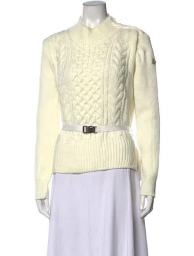 Pre-owned Moncler Mock Neck Sweater In Yellow