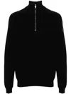 Moncler Mock-neck Zip-up Jumper In 蓝色