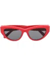 Moncler Modd Cat Eye-frame Sunglasses In 红色