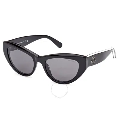 Moncler Modd Smoke Cat Eye Ladies Sunglasses Ml0258 01a 53 In Black