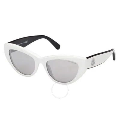 Moncler Modd Smoke Mirror Cat Eye Ladies Sunglasses Ml0258 21c 53 In White