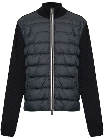 Moncler Modern Knit Cardigan For Men In Black