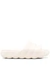 Moncler Modern White Sandals With Cushioned Strap In Neutral