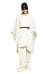 Moncler Mohair Alpaca And Wool Blend Belted Cape In White