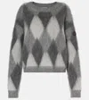 Moncler Diamond Pattern Long Sleeve Jumper In Grey