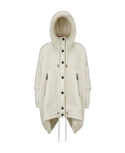 Moncler Mohair, Wool  Alpaca Cape In Neutral