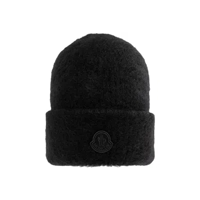 Pre-owned Moncler Mohair Wool Beanie 'black' | Women's Size Onesize