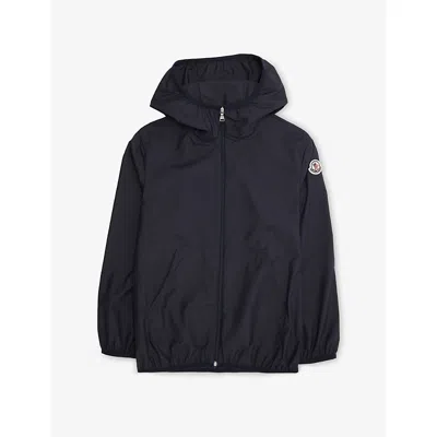 Moncler Kids' Moho Hooded Woven-shell Jacket 4-14 In Blue