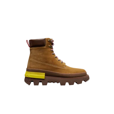 Moncler Mon Corp Lace-up Boots Brown Size 43