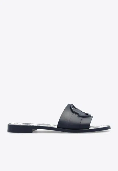 MONCLER MON LOGO RUBBER SLIDES