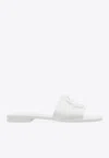 Moncler Mon Logo-appliqué Slides In White