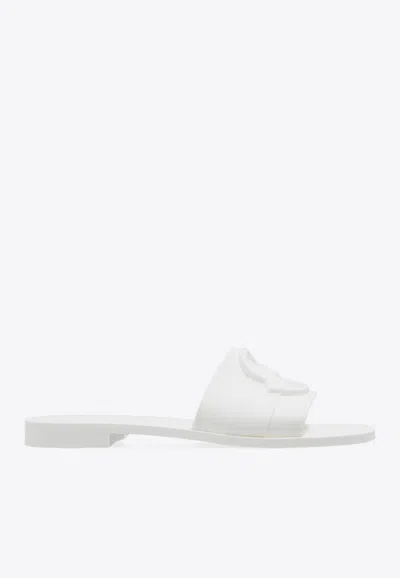 MONCLER MON LOGO RUBBER SLIDES