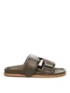 Moncler Mon Nappa Slide In Green