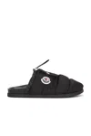 Moncler Mon Pocket Slippers In Black