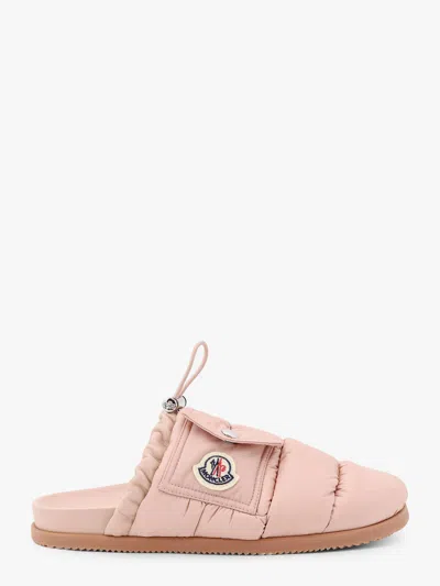 MONCLER MON POCKET PADDED LEATHER AND NYLON MULE