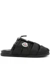 Moncler Mon Pocket Slippers In Black