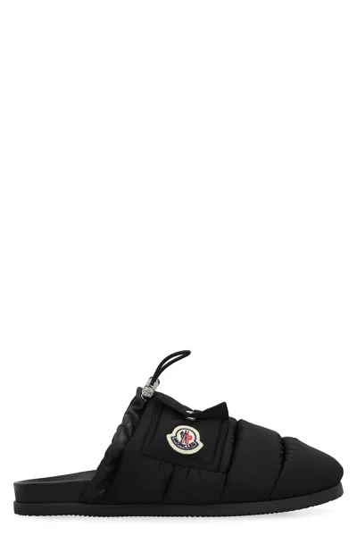 Moncler Mon Pocket Slippers In Black