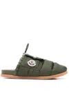 Moncler Mon Pocket Slippers In Green