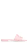 Moncler Rubber Slides With Flat Sole And Open Toe In Pink
