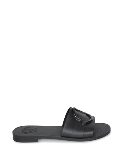 MONCLER SLIDES WITH LOGO