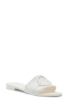 Moncler Mon Logo-appliqué Slides In Gardenia