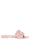 Moncler Rubber Slides With Flat Sole And Open Toe In Pink