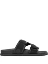 Moncler Mon Summer Double-strap Leather Sandals