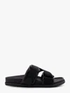 Moncler Mon Summer Leather Sandals With Nylon Details