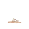 Moncler Mon Summer Leather Crisscross Sandals In ピンク
