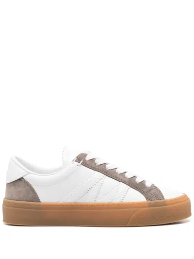 Moncler White Lace-up Sneakers
