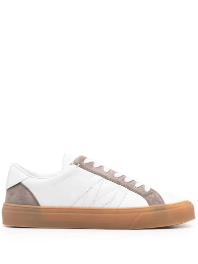 Moncler Monaco2 Low-top Sneakers In Brilliant White