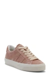 Moncler Monaco Suede Low-top Sneakers In Rose Dust