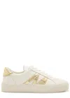 Moncler Monaco 2 Panelled Suede Sneakers In Yellow Light