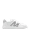 Moncler Monaco Bicolor Low-top Sneakers In White