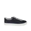 Moncler Lace-up Leather Sneakers In Blue