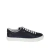 Moncler Lace-up Leather Sneakers In Blue