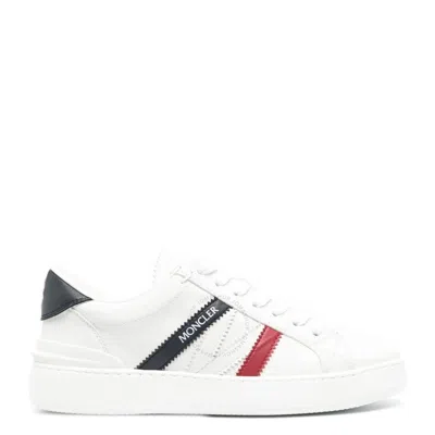 Moncler Monaco M Faux-leather Sneakers In White
