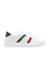 Moncler Low Top Sneakers Block Design Contrast Heel In White